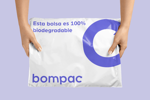 Bolsas para envío biodegradables blancas impresas con tu diseño