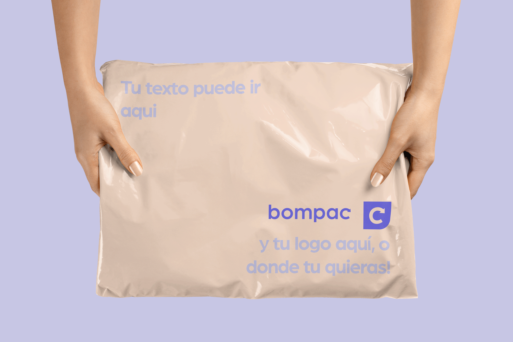 Bolsas para envío biodegradables palo de rosa impresas con tu diseño